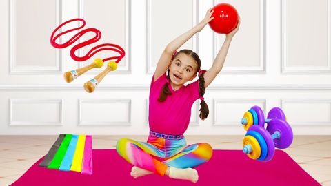 Polina Wants To Be Slim, Exercises And Eats Healthy Food In The New Video For Kids